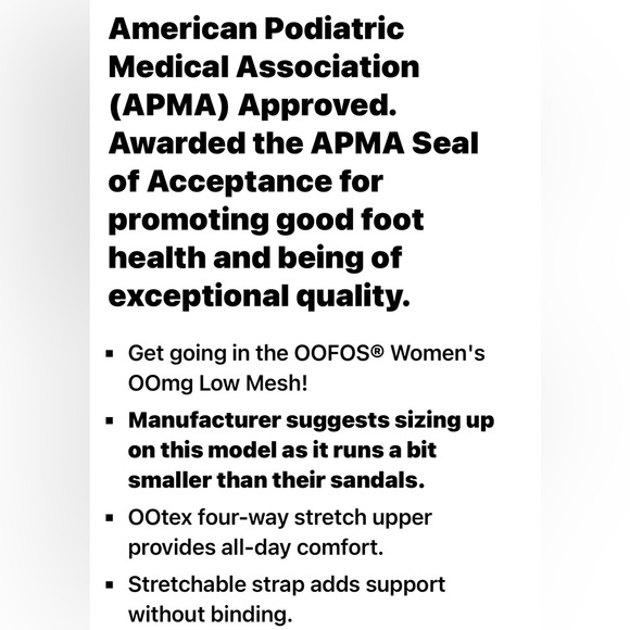 ๐ OOFOS Womenโs Black/White Mesh ๐ - Picture 14 of 15